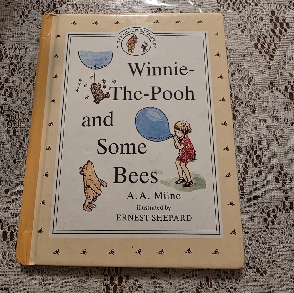 Winnie-The-Pooh and Some Bees Hardcover Book - Yellow and Cream Cover